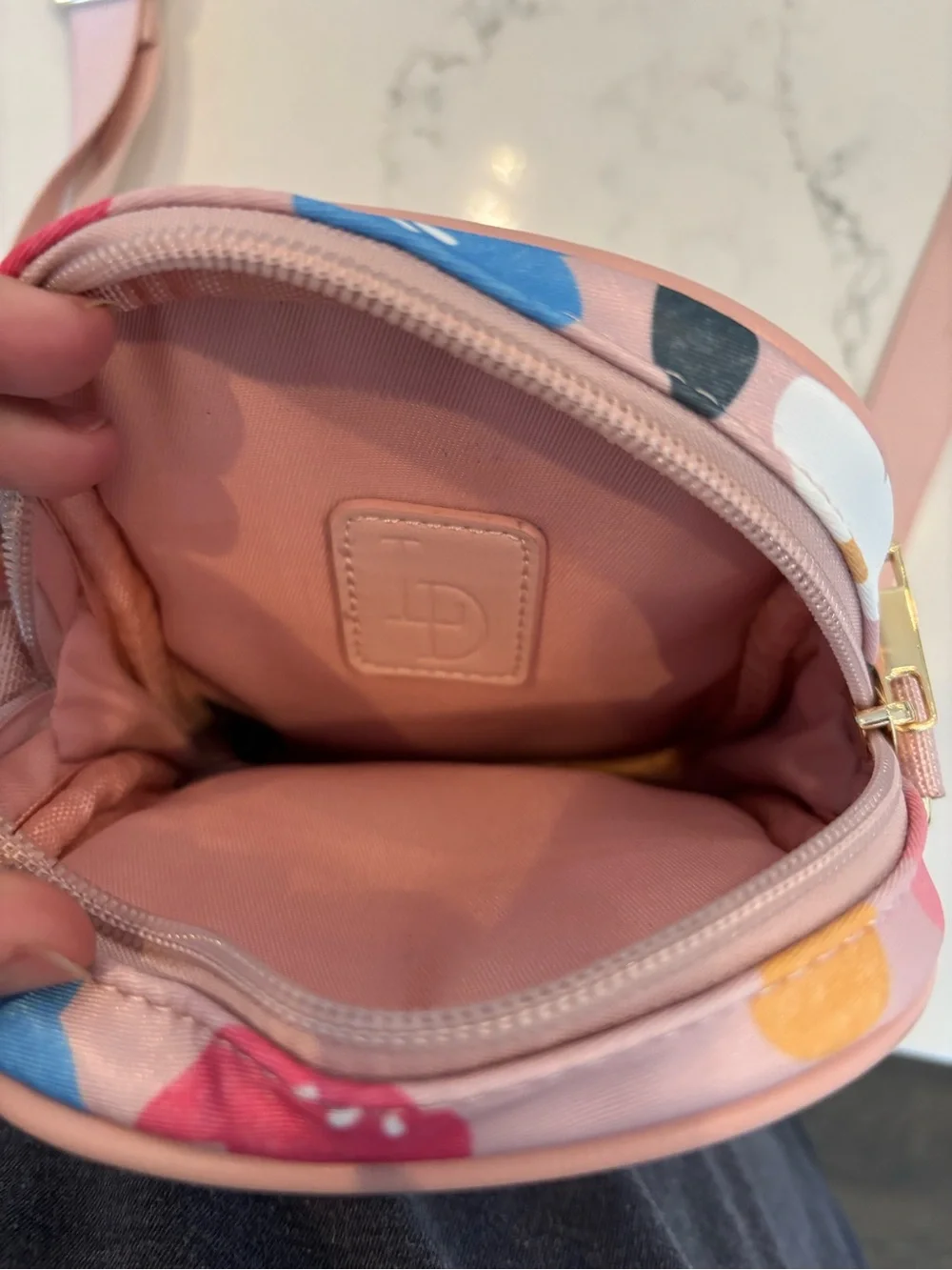 Kids Pink Floral Crossbody Bag with Adjustable Strap